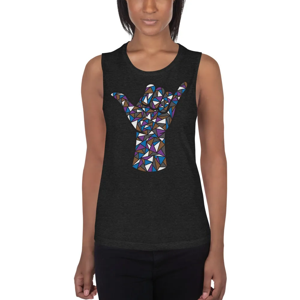 Stained Glass Shaka Ladies’ Muscle Tank