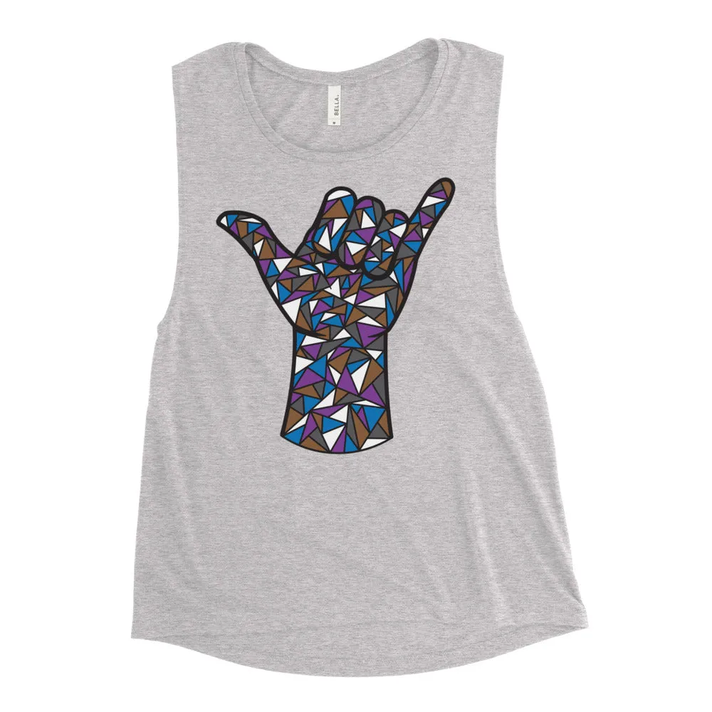 Stained Glass Shaka Ladies’ Muscle Tank