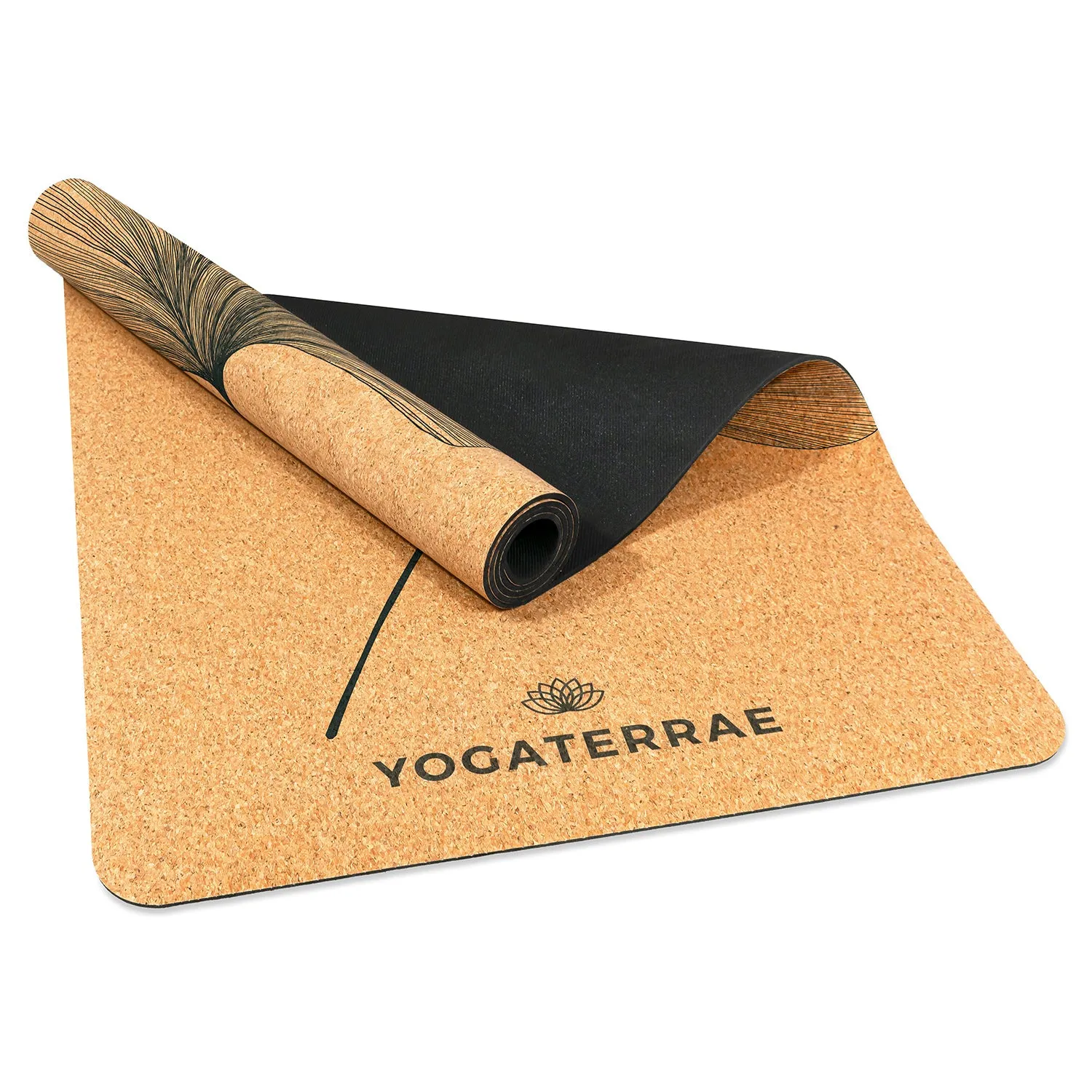 TAPIS DE YOGA GINKGO YIN YANG EN LIGE ET CAOUTCHOUC NATURELS