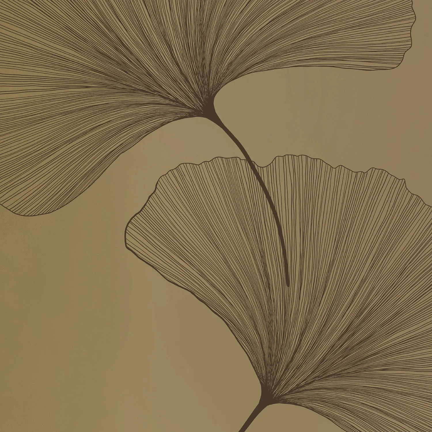 TAPIS DE YOGA GINKGOS DEEP BRONZE OLIVE EN PU-CAOUTCHOUC NATUREL