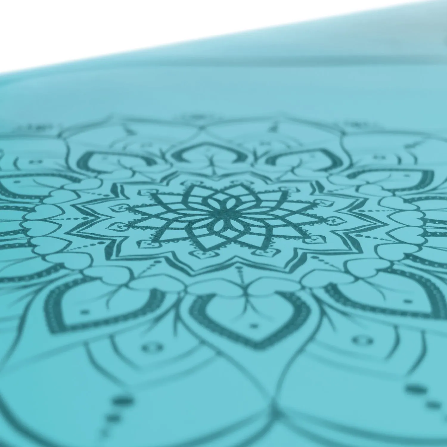 TAPIS DE YOGA MANDALA BLEU CIEL EN PU-CAOUTCHOUC NATUREL