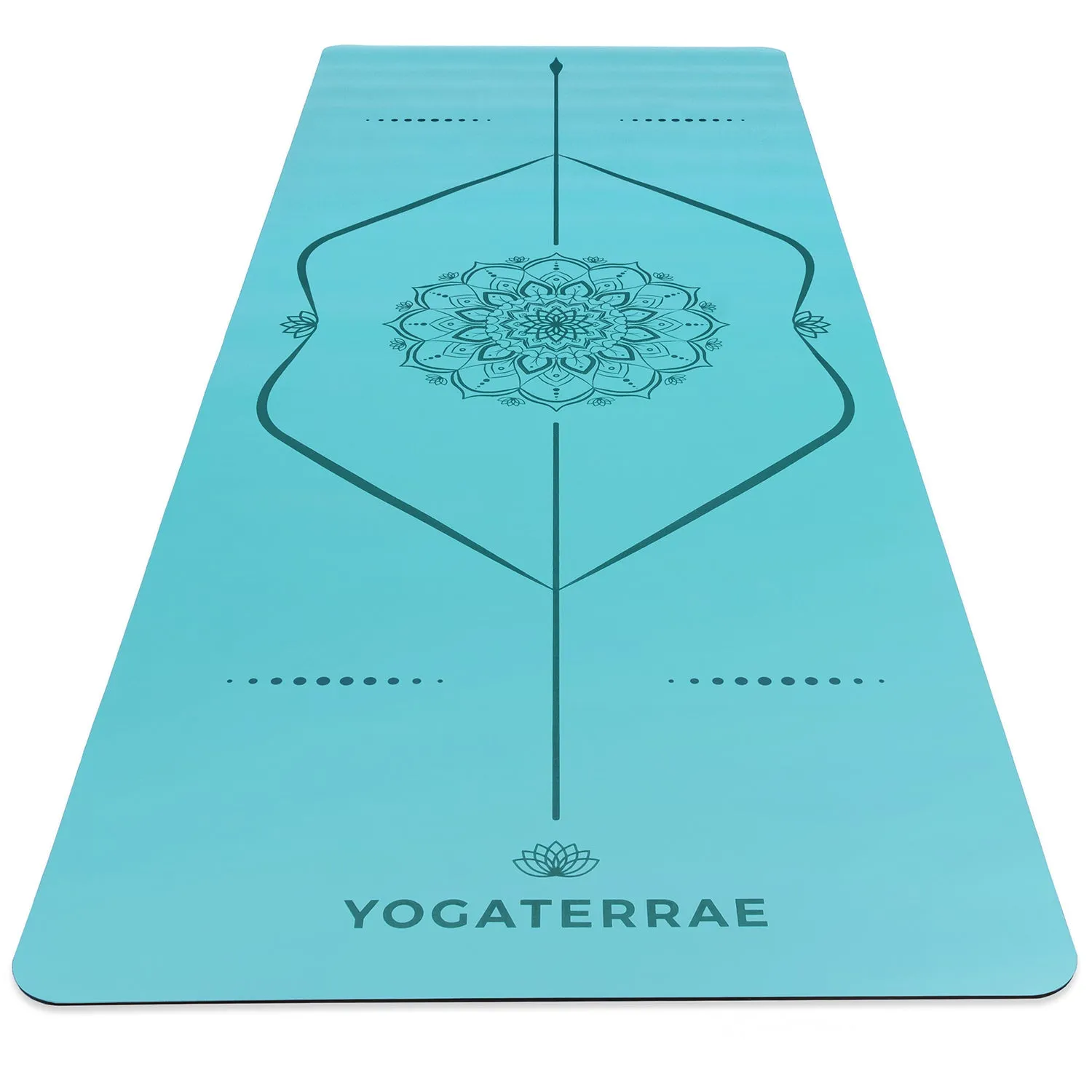 TAPIS DE YOGA MANDALA BLEU CIEL EN PU-CAOUTCHOUC NATUREL