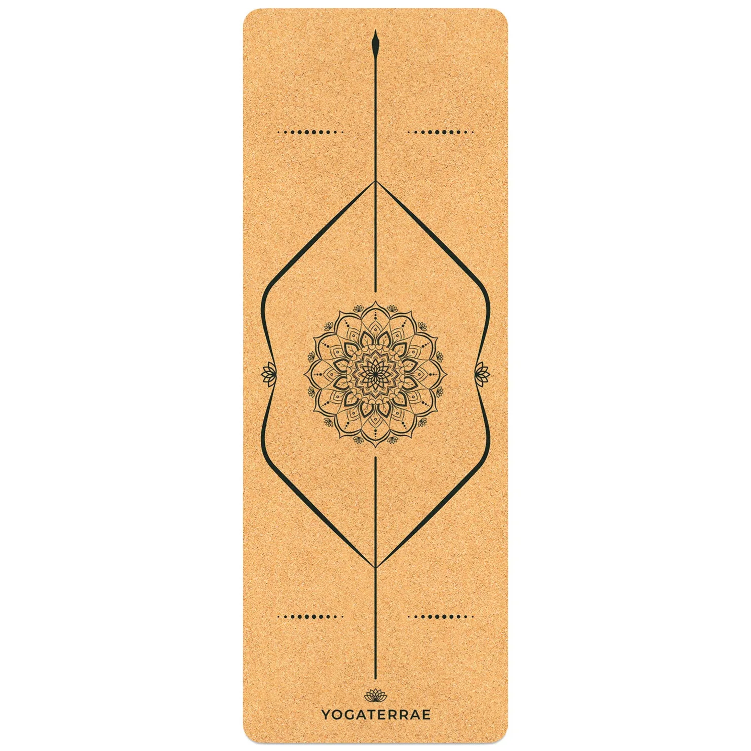 TAPIS DE YOGA MANDALA EN LIGE ET CAOUTCHOUC NATURELS