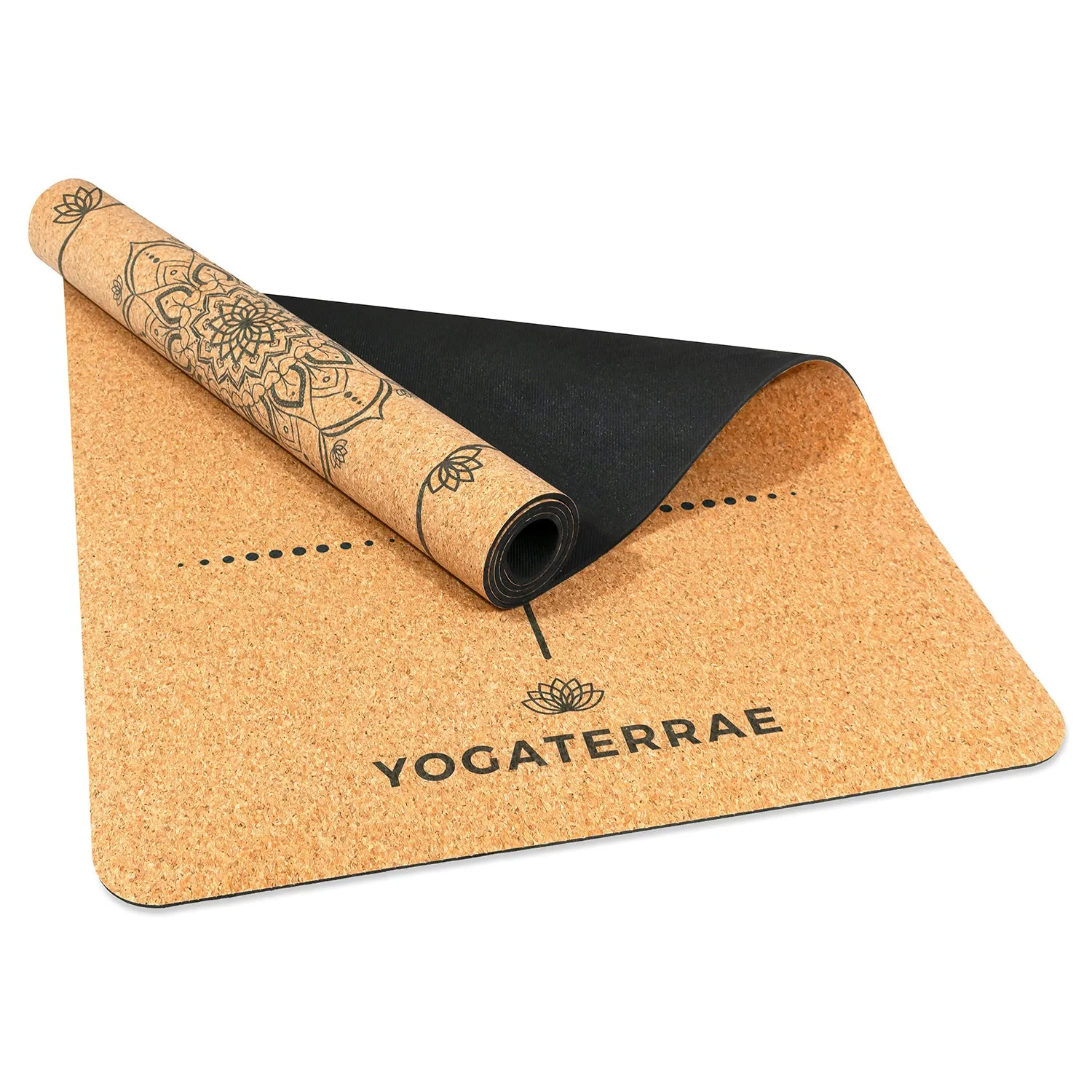 TAPIS DE YOGA MANDALA EN LIGE ET CAOUTCHOUC NATURELS