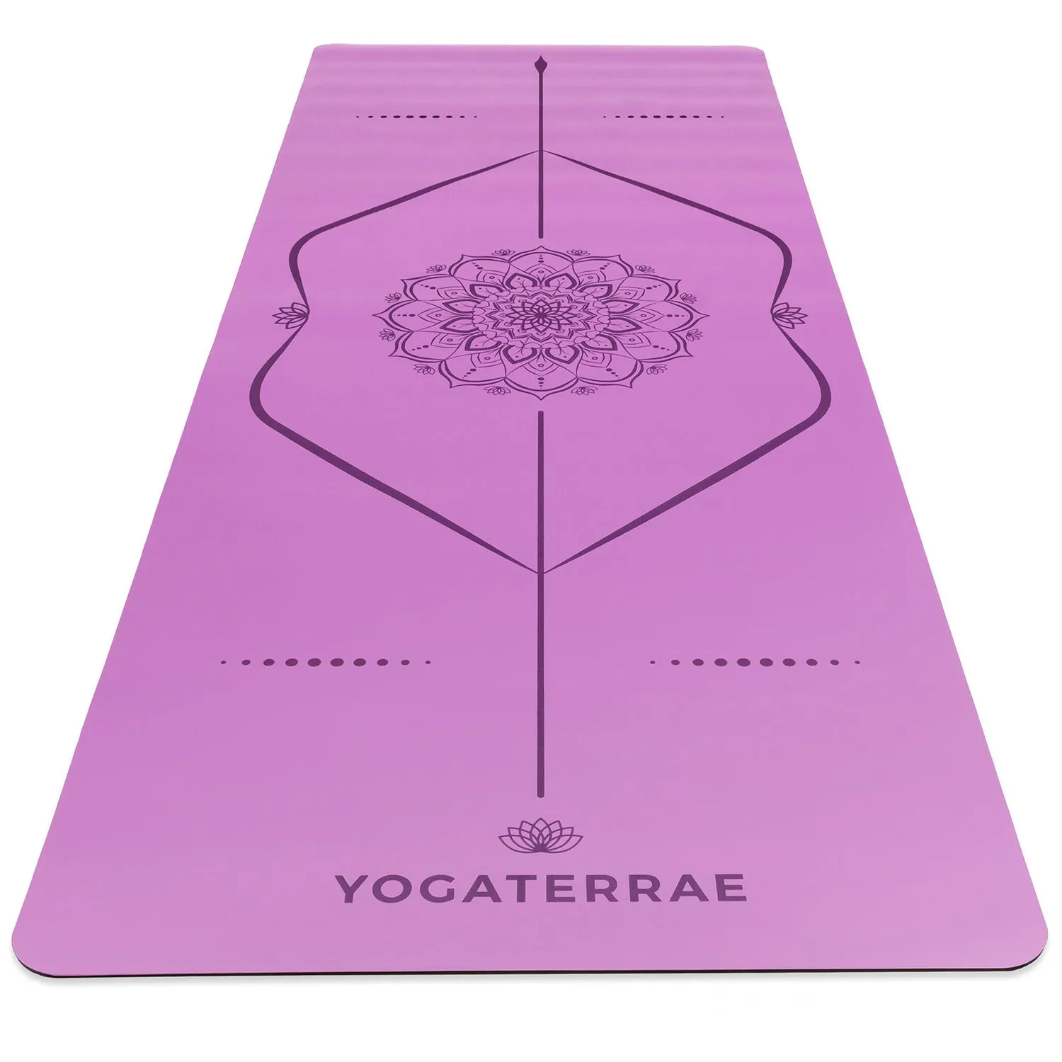 TAPIS DE YOGA MANDALA LAVANDE EN PU-CAOUTCHOUC NATUREL AVEC SAC