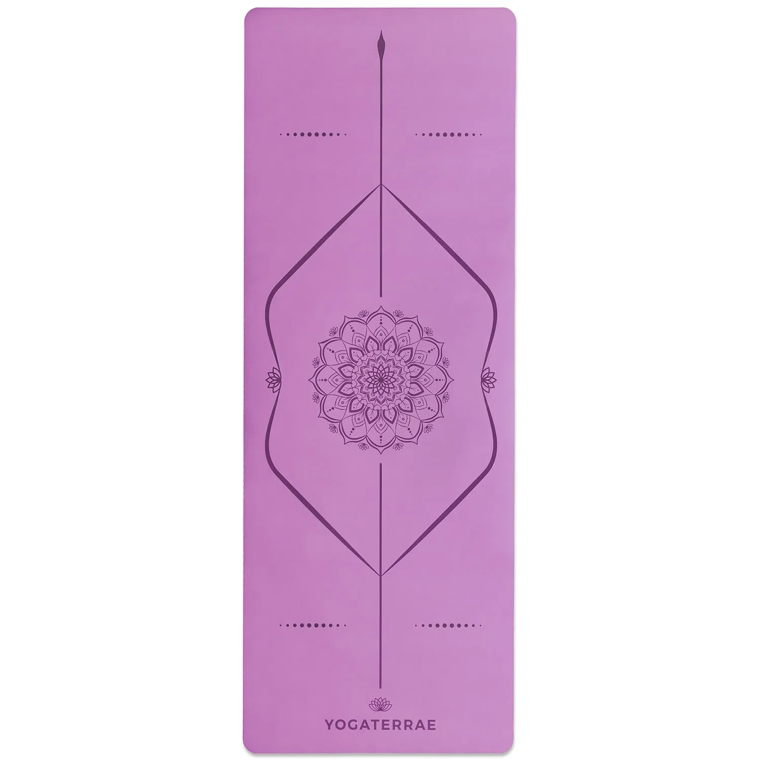 TAPIS DE YOGA MANDALA LAVANDE EN PU-CAOUTCHOUC NATUREL AVEC SAC