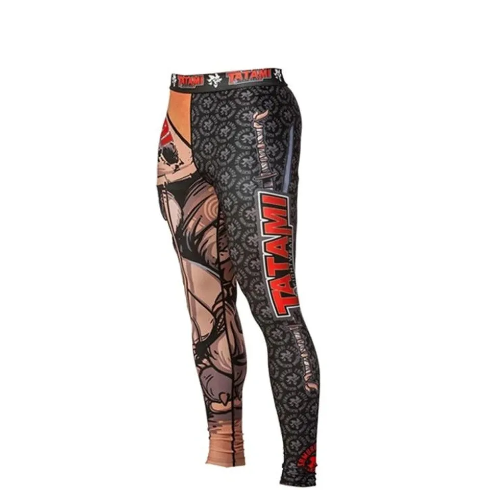 TATAMI - Samurai Panda - BJJ compression tights /rash guard / Spats /Pants