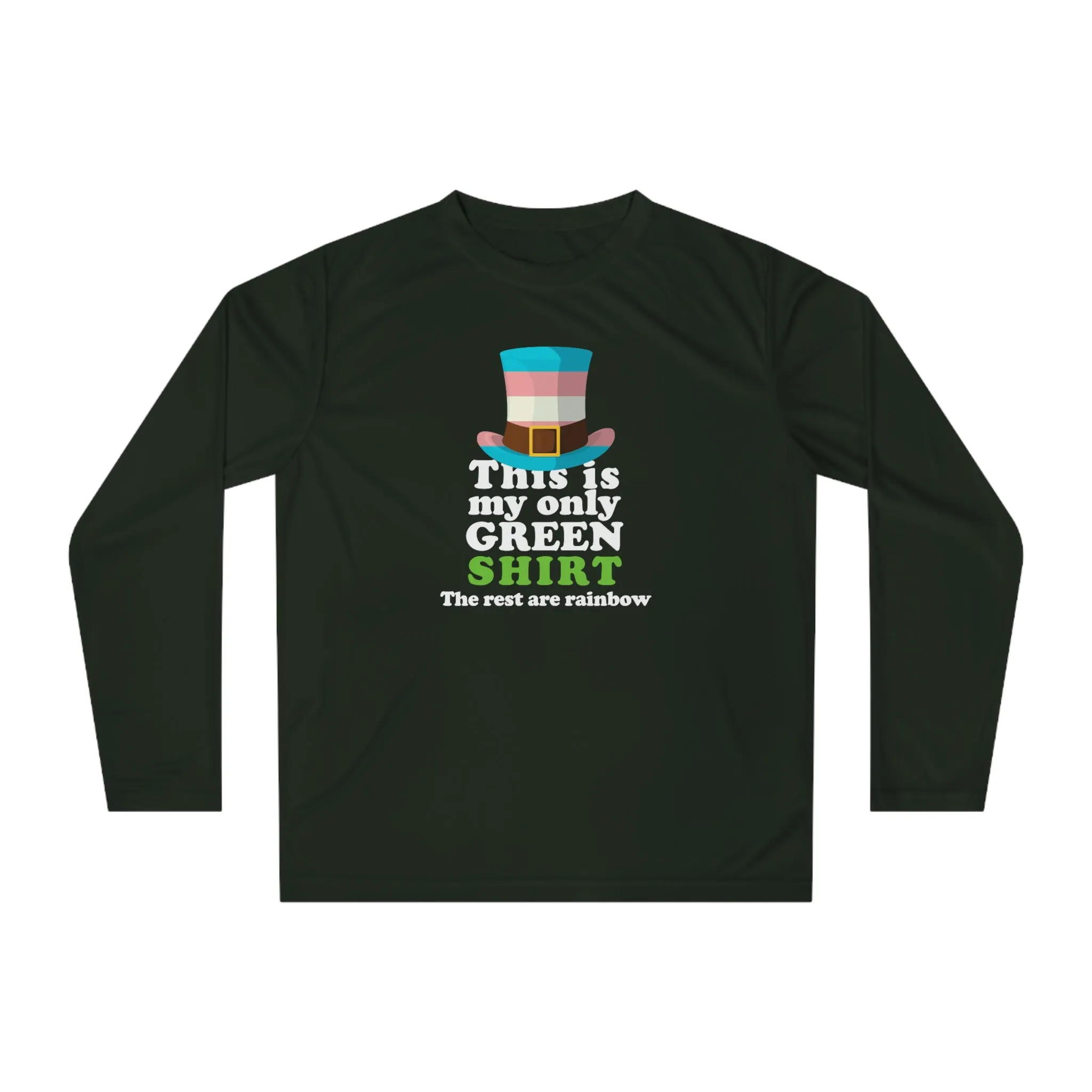 Transgender Flag Unisex Performance Long Sleeve Shirt - My Only Green Shirt