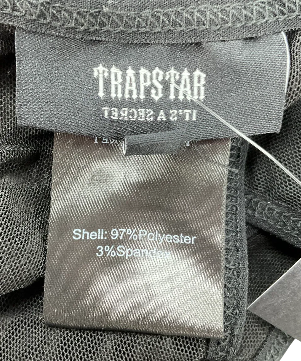 trapstar Black Women’s Jacquard Mesh Halterneck Bodysuit UK S