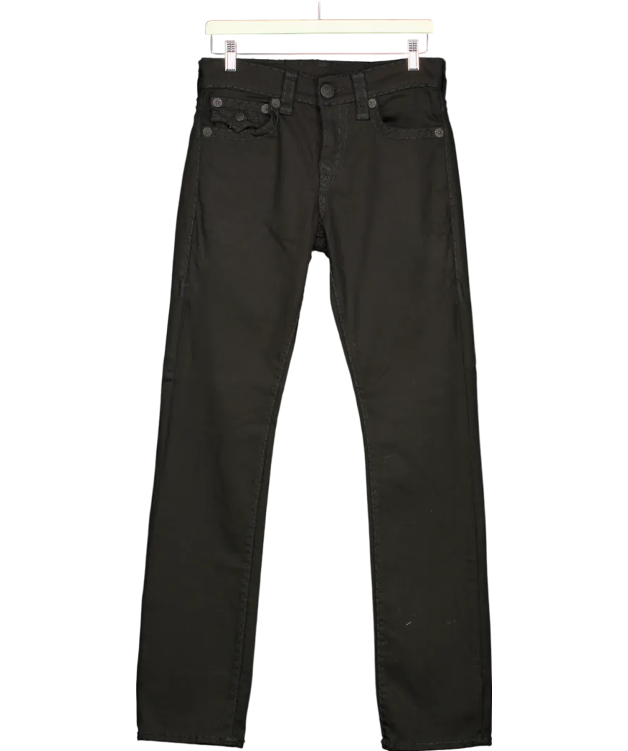 True Religion Black Ricky Relaxed Straight Leg Jean W28